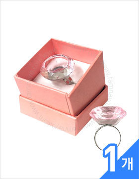 다이아몬드 반지형 색소판(핑크) 1개